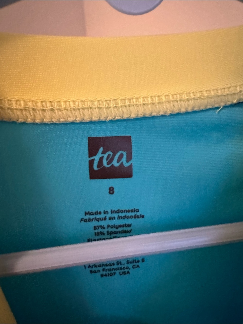 Tea Collection Blue, Navy & Yellow Kids Rash Guard - Picture 2 of 3